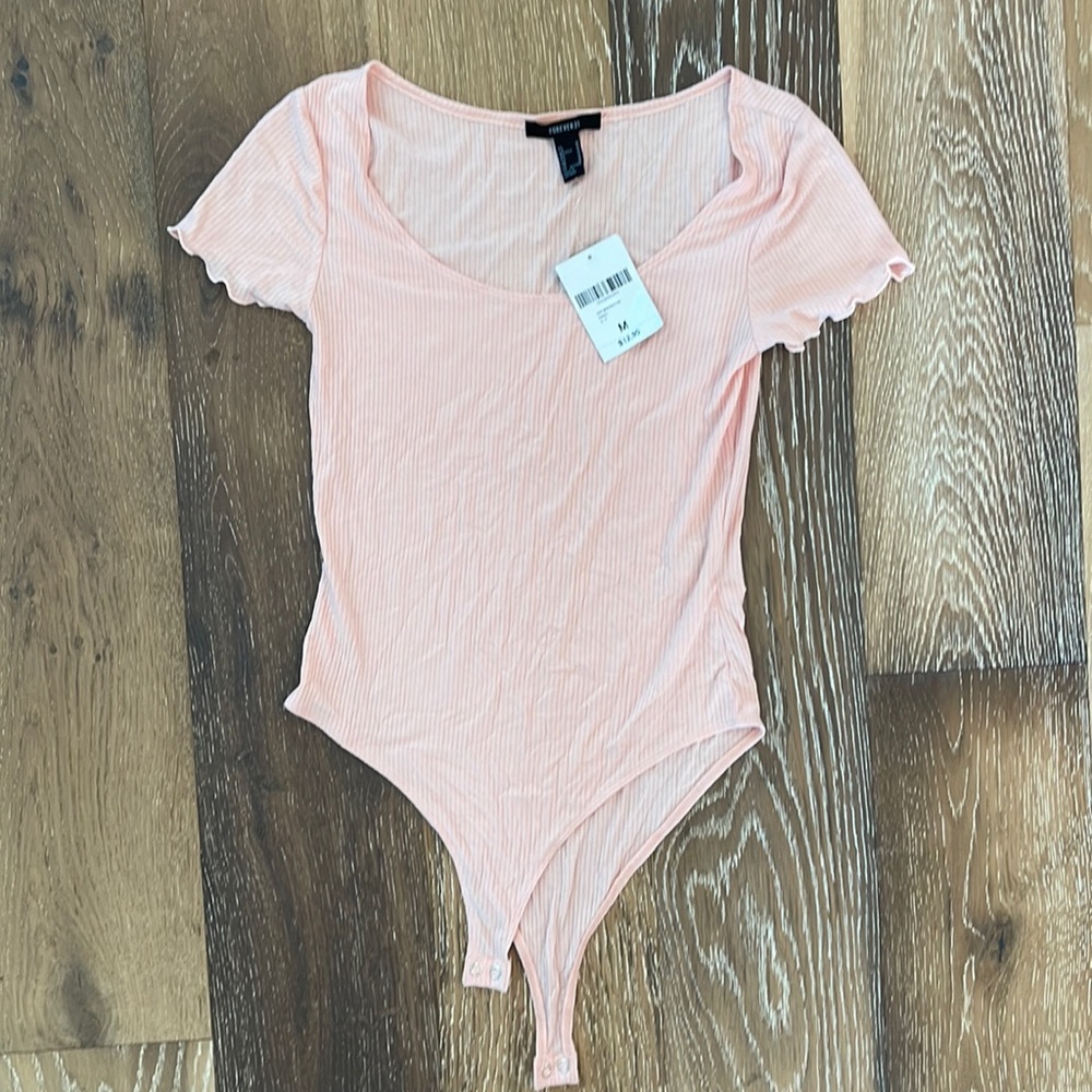 Forever 21 Peachy Pink Bodysuit